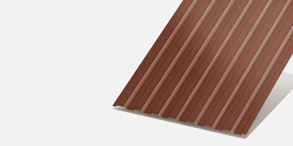 Профнастил С8 коричневый